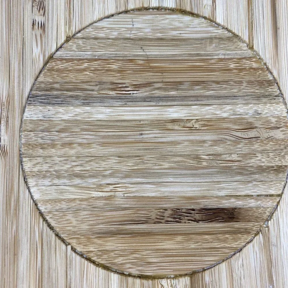 Japanese Style Bamboo Square Plate Natural Solid Wood 8X8 in